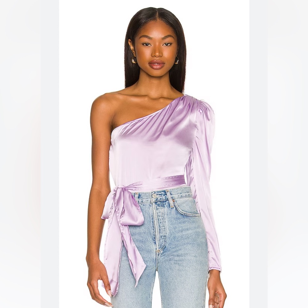 More To Come Lavender One Shoulder Top